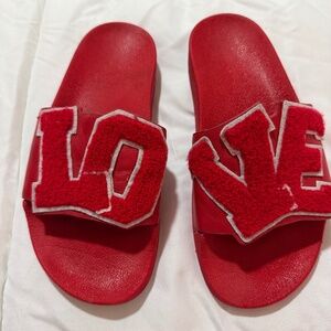TORY BURCH Love Slide Red White Size 6
